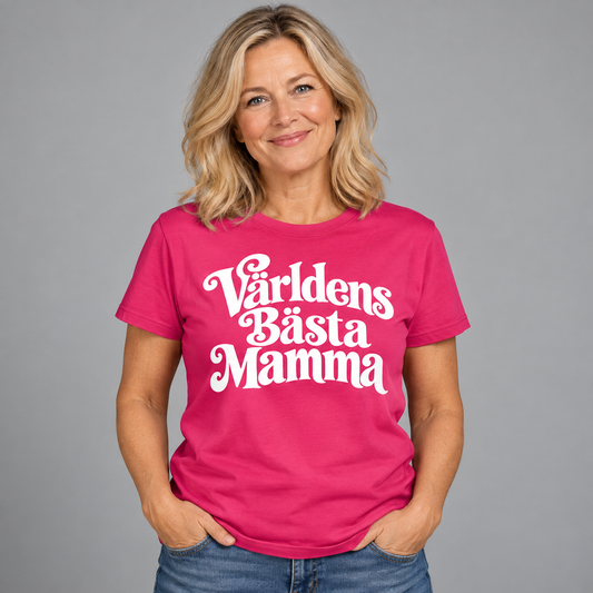 Världens Bästa Mamma Text T-shirt