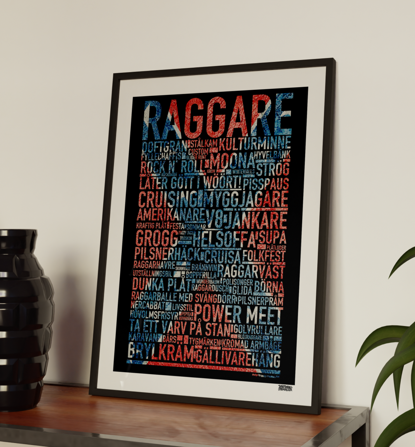 Raggare Text Poster