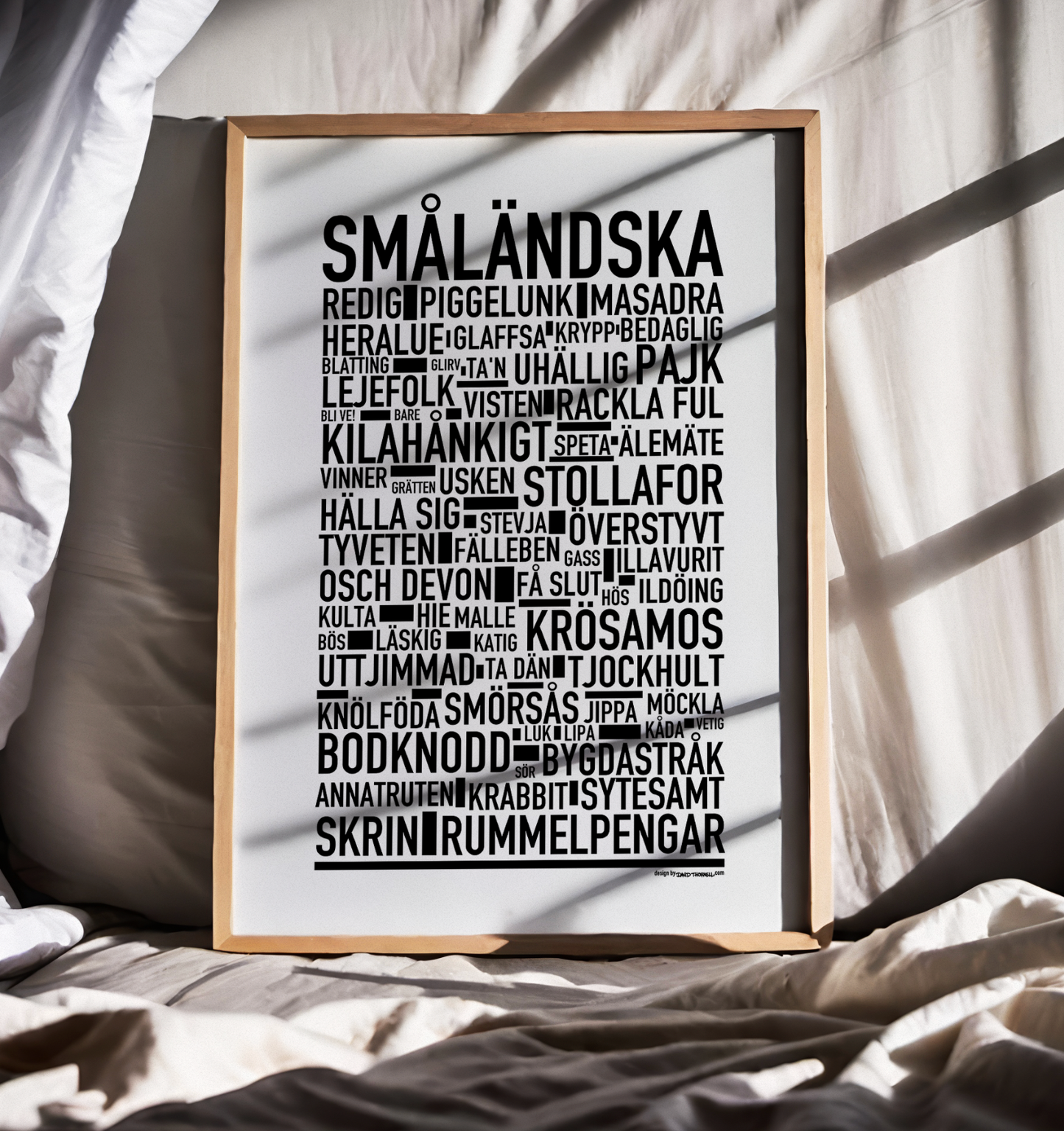 Småländska Dialekt Text Poster