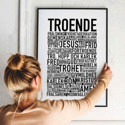 Troende Text Poster