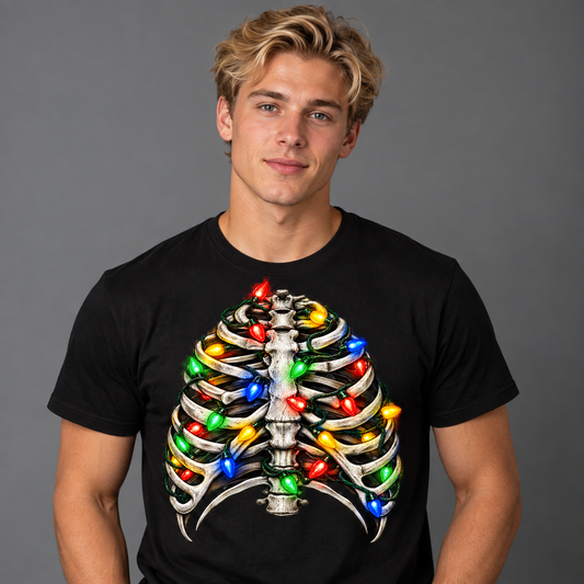 Skelett Julgransbelysning T-shirt