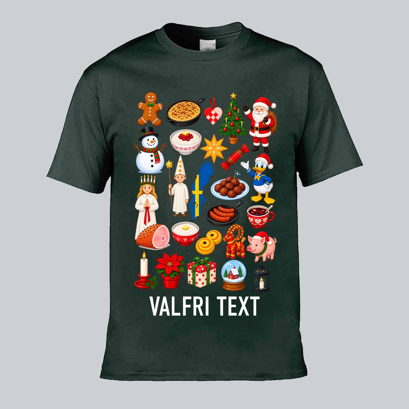 Svenska Julklassiker Valfri Text T-shirt