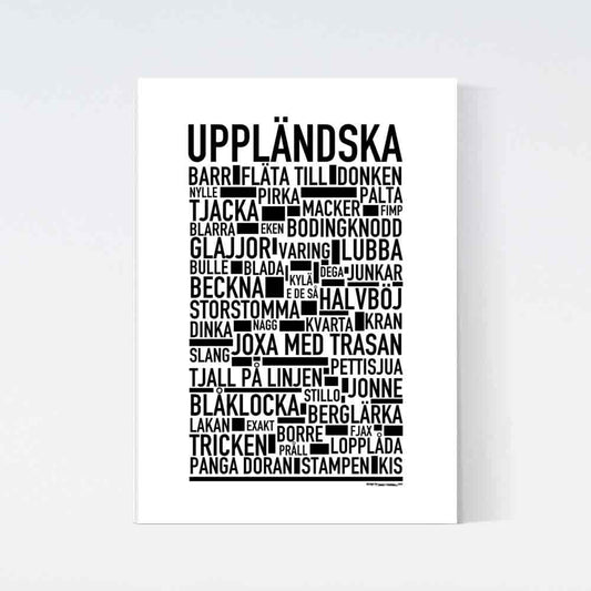 Uppländska Dialekt Text Poster