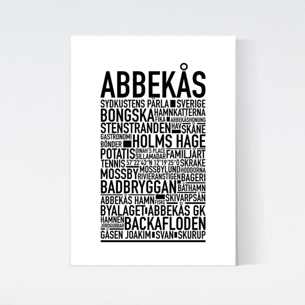 Abbekås Text Poster