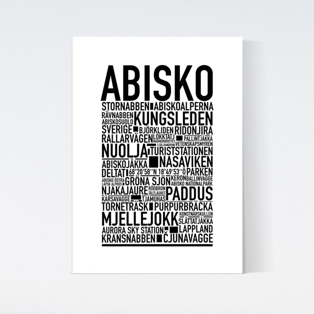 Abisko Text Poster
