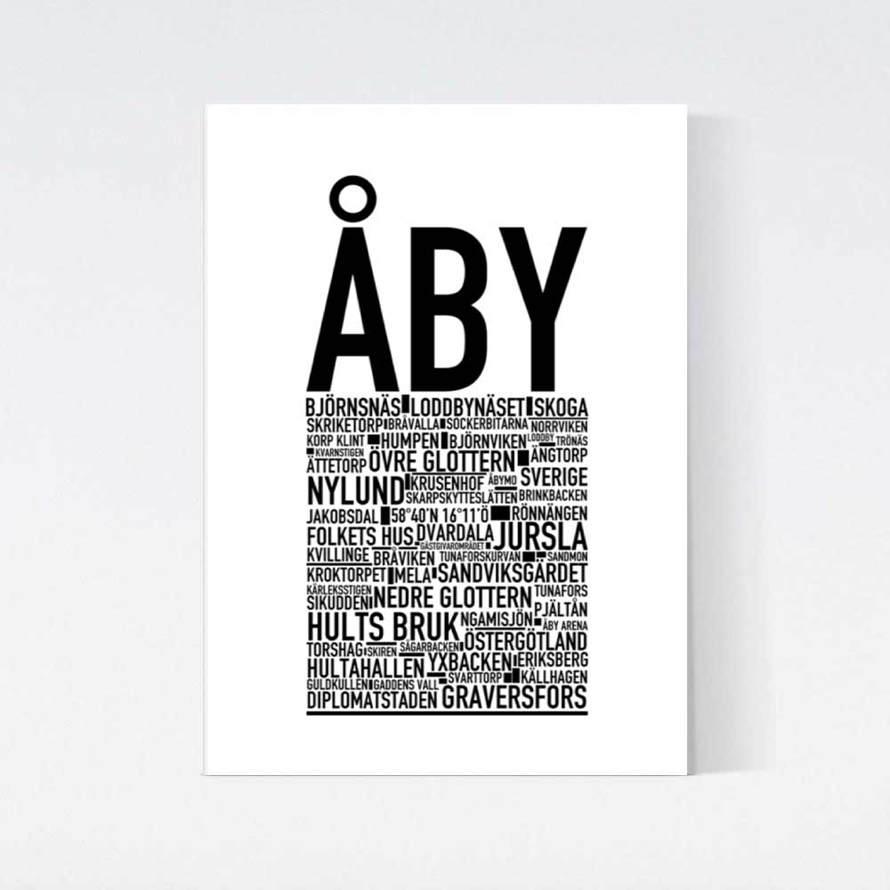 Åby Text Poster