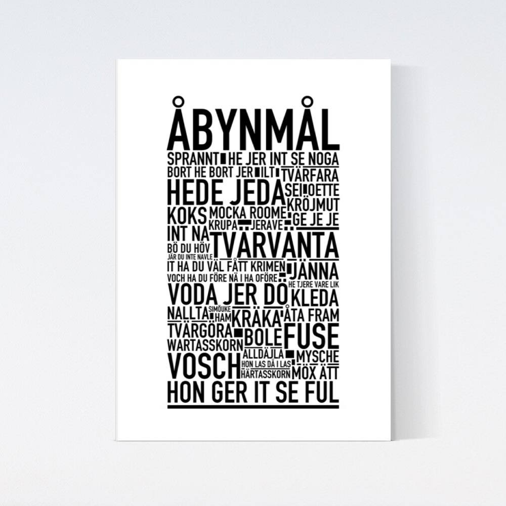 Åbynmål Dialekt Text Poster