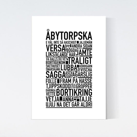 Åbytorpska Dialekt Text Poster