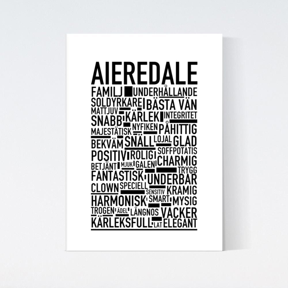 Aieredale Text Poster