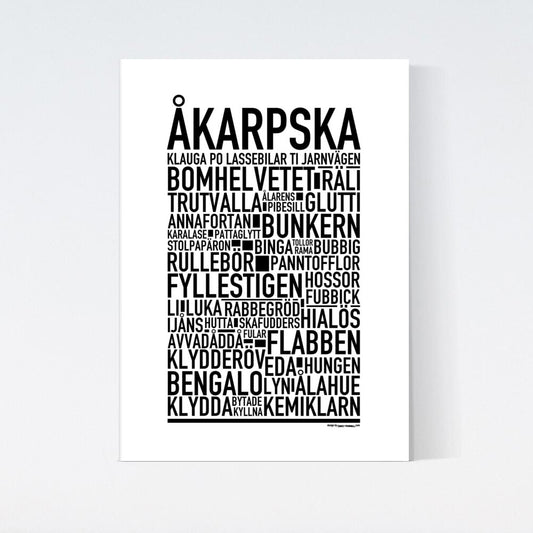 Åkarpska Dialekt Text Poster