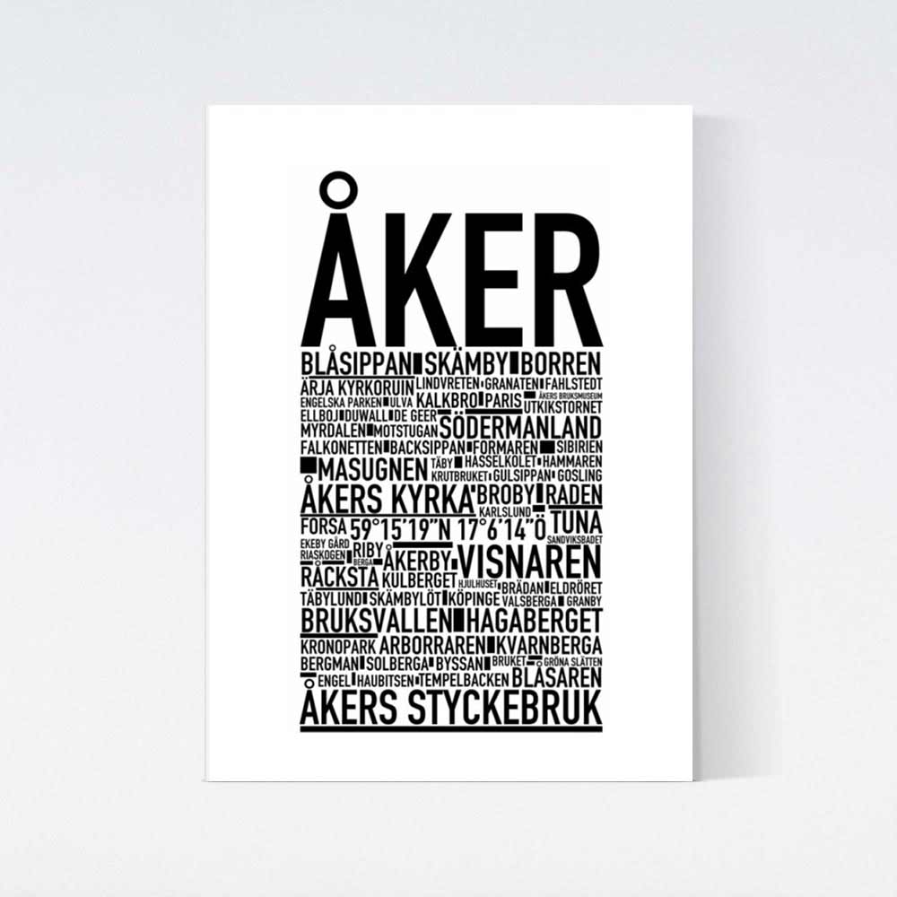 Åker Text Poster