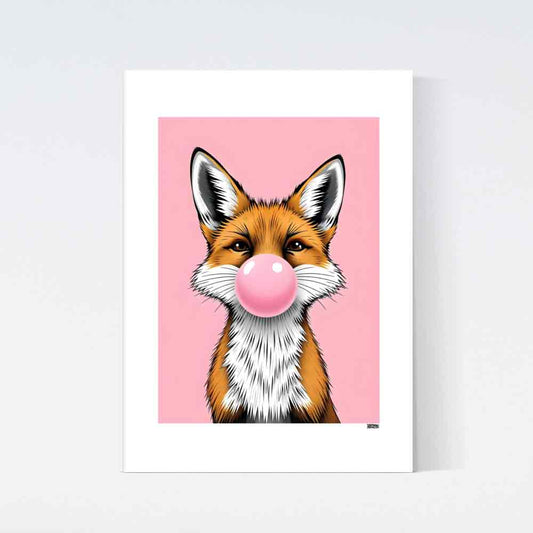 Bubblegum Fox Poster