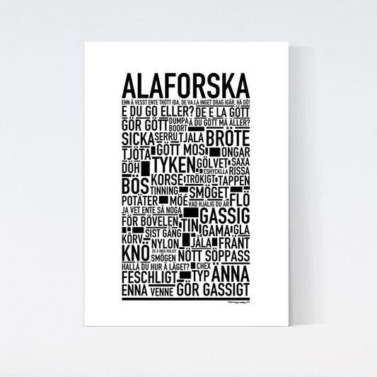 Alaforska Dialekt Text Poster