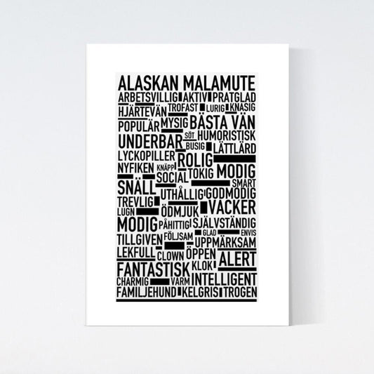 Alaskan Malamute Text Poster