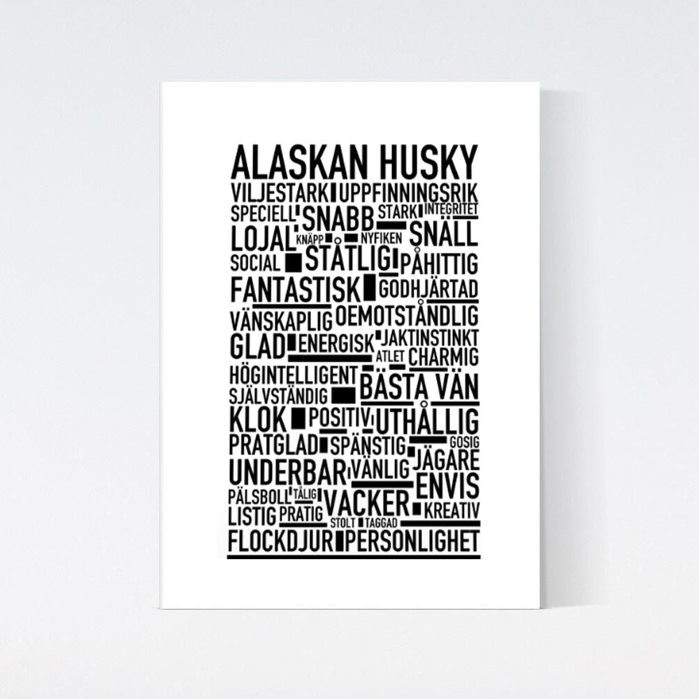 Alaskan Husky Text Poster