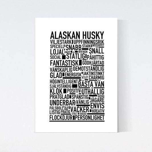 Alaskan Husky Text Poster