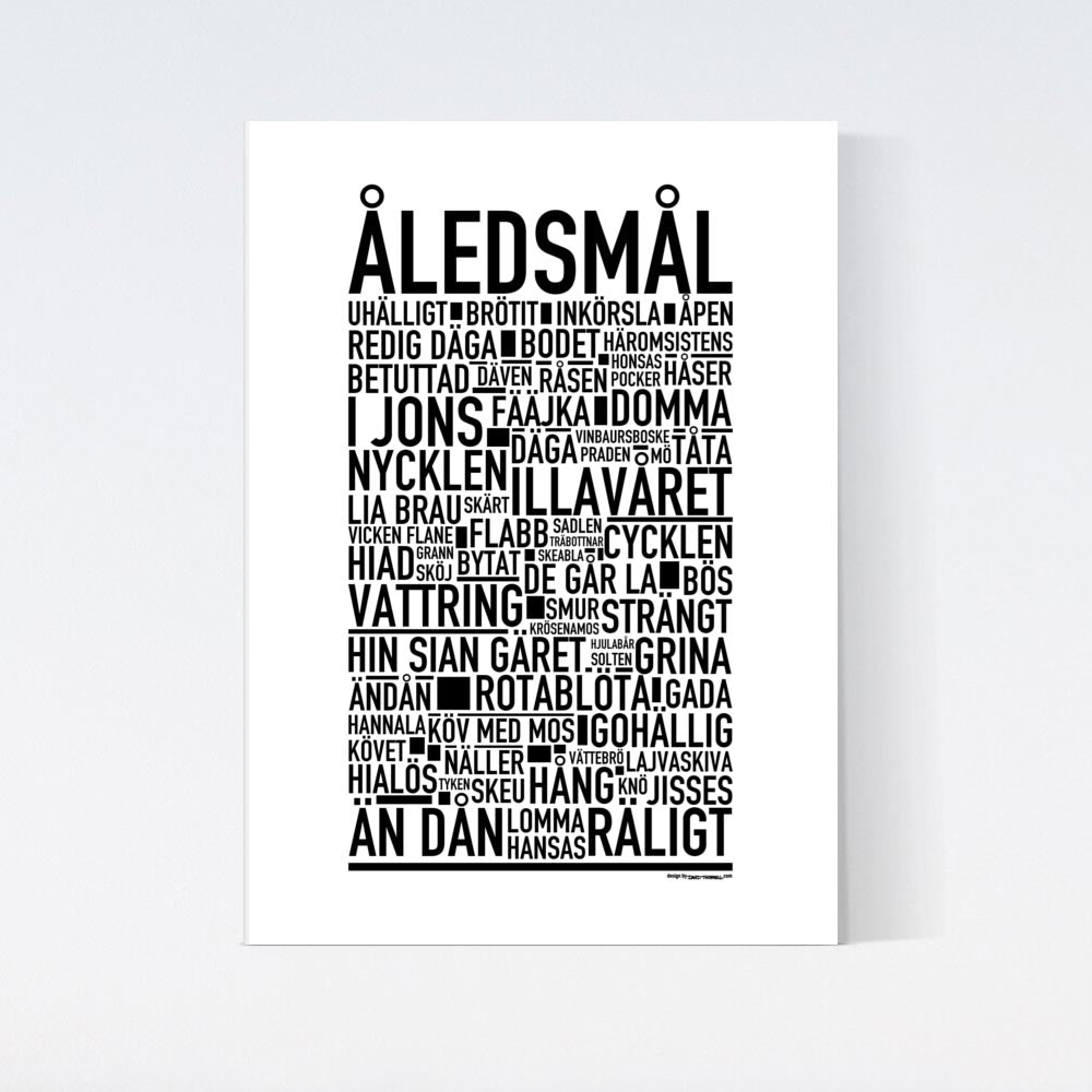 Åledsmål Dialekt Text Poster