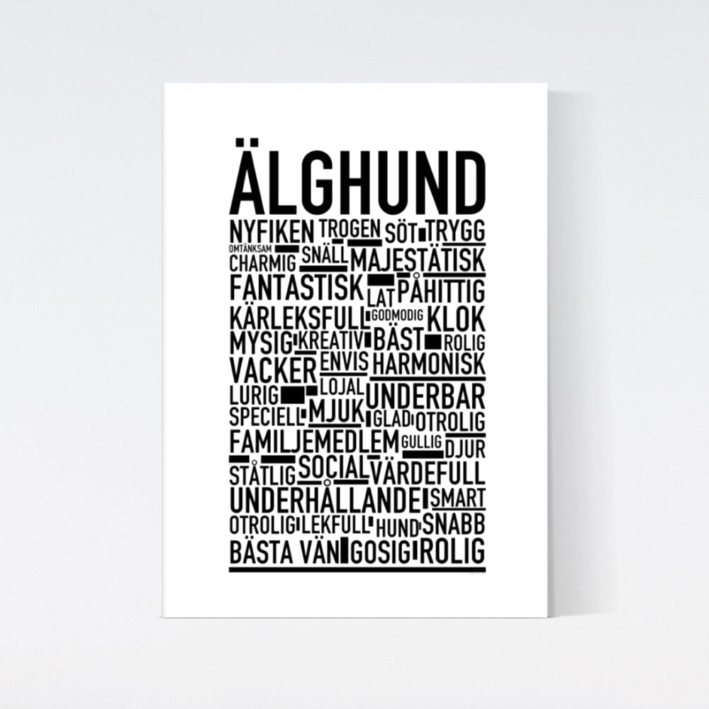 Älghund Text Poster