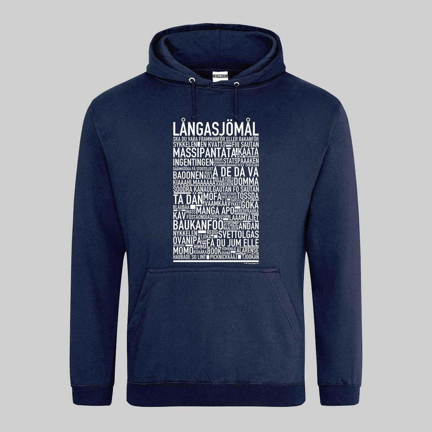 Långasjömål Dialekt Text Hoodie