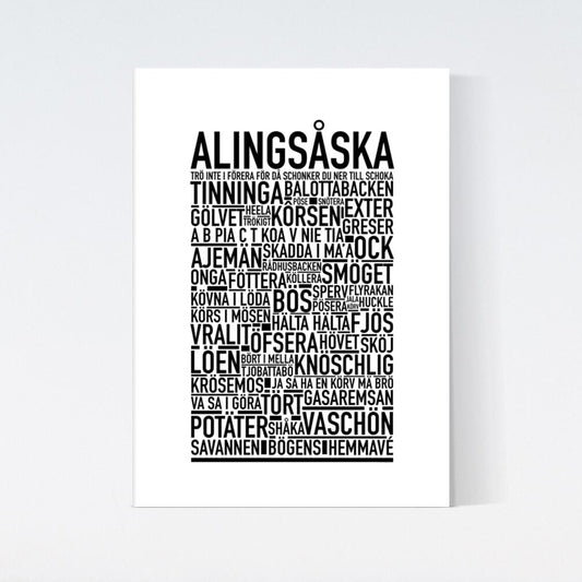 Alingsåska Dialekt Text Poster