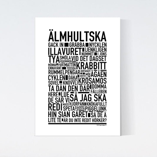 Älmhultska Dialekt Text Poster