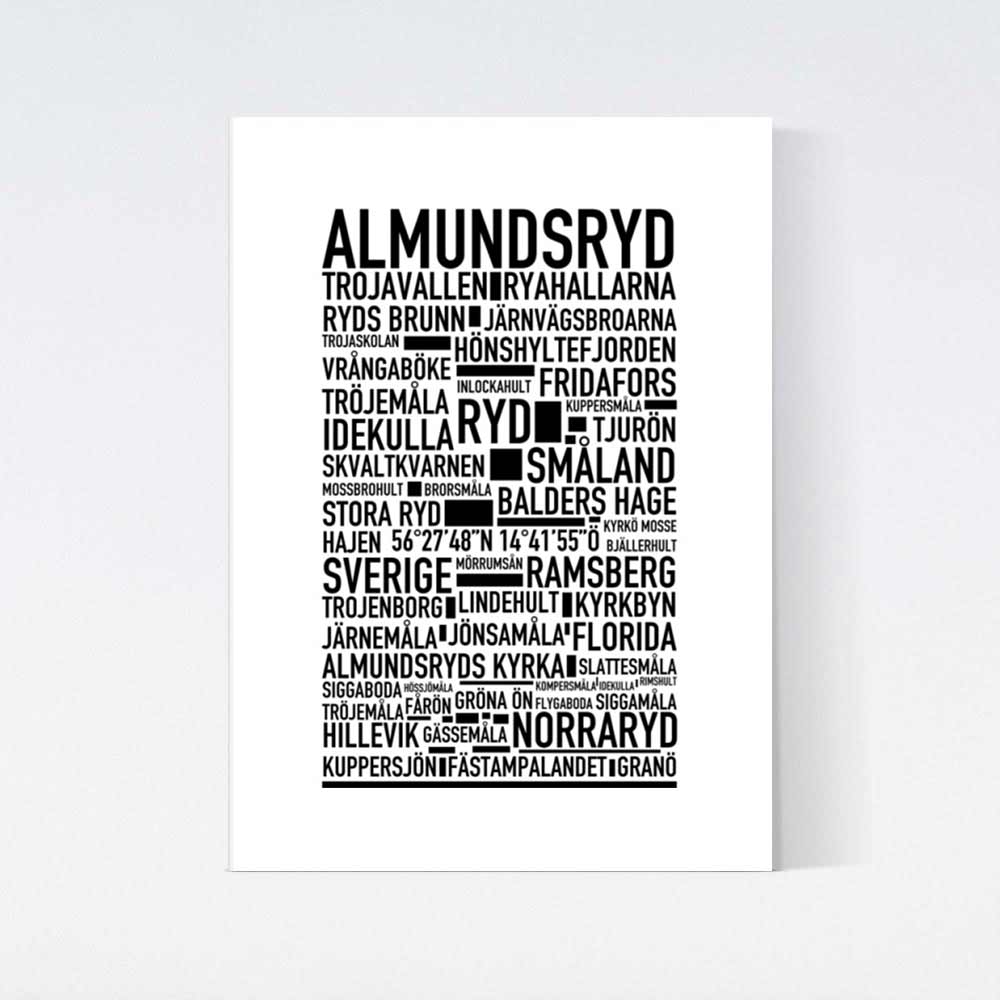 Almundsryd Text Poster