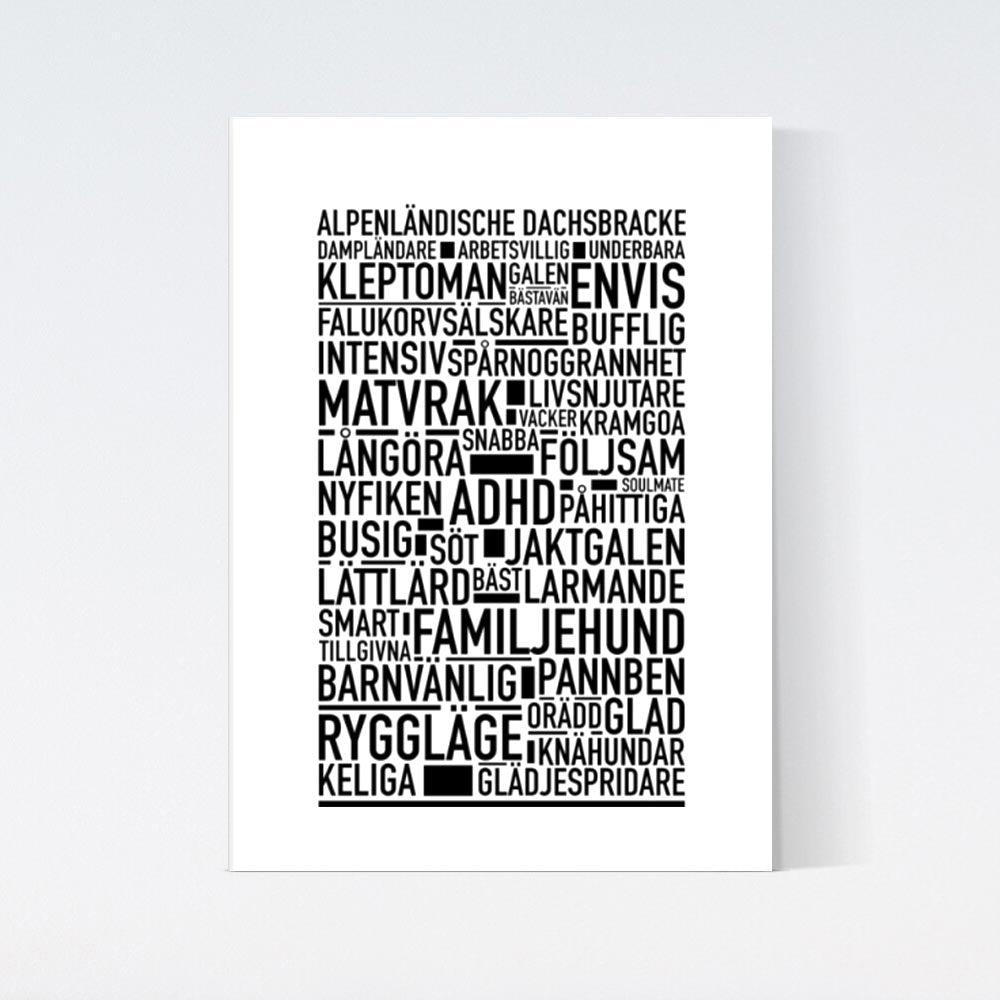 Alpenländische Dachsbracke Text Poster