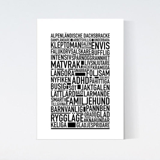 Alpenländische Dachsbracke Text Poster