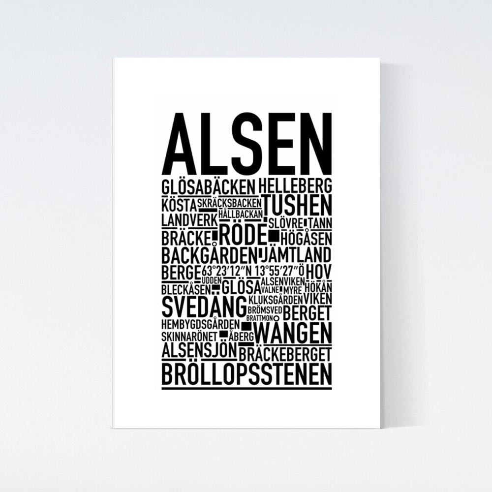 Alsen Text Poster