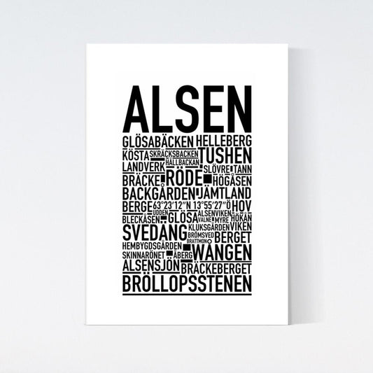 Alsen Text Poster