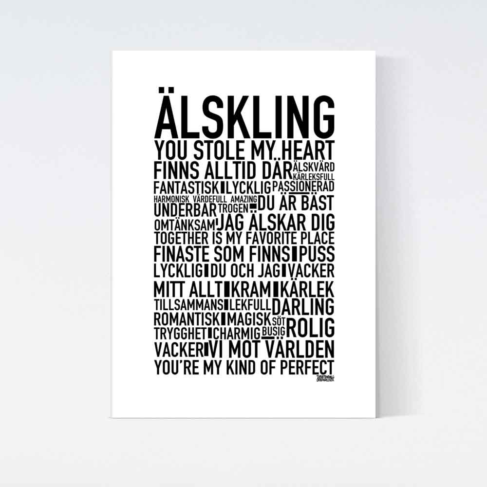 Älskling Text Poster