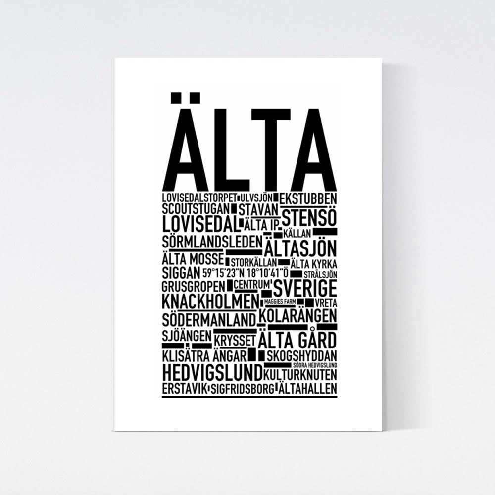 Älta Text Poster