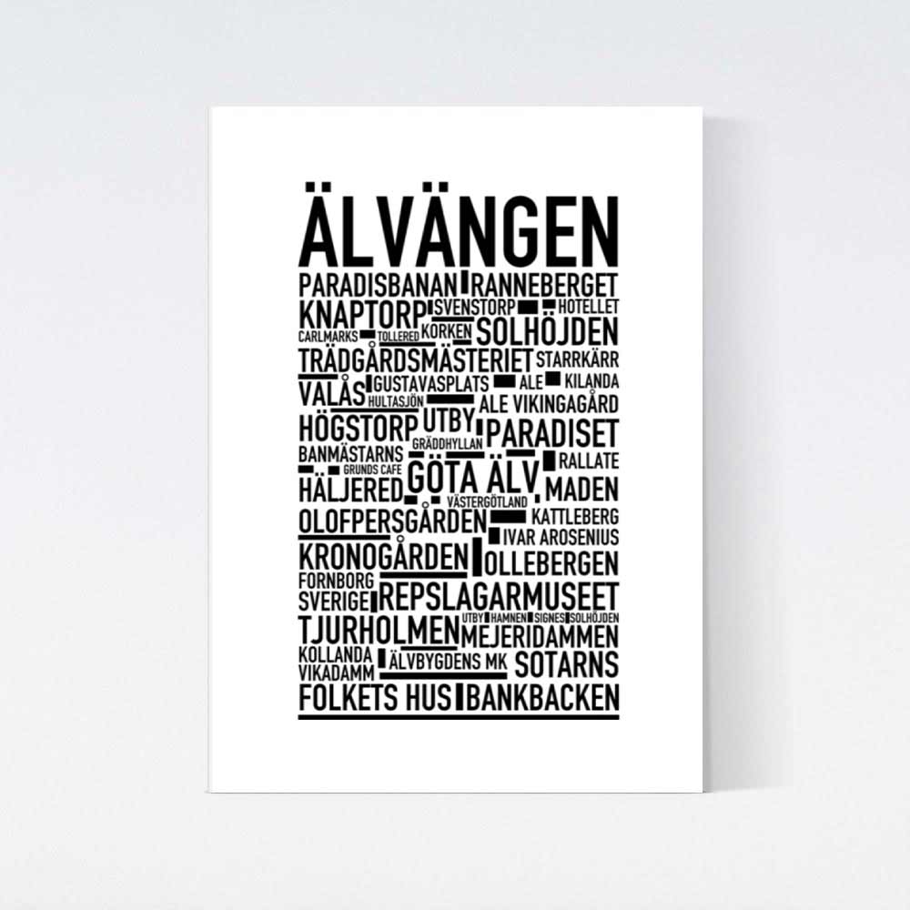 Älvängen Text Poster