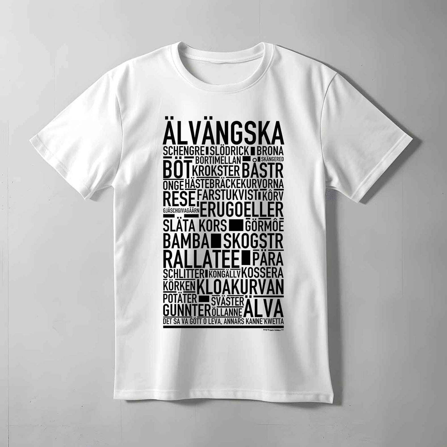 Älvängska Dialekt Text T-shirt