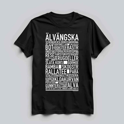 Älvängska Dialekt Text T-shirt