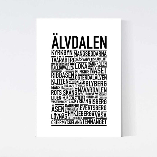 Älvdalen Text Poster