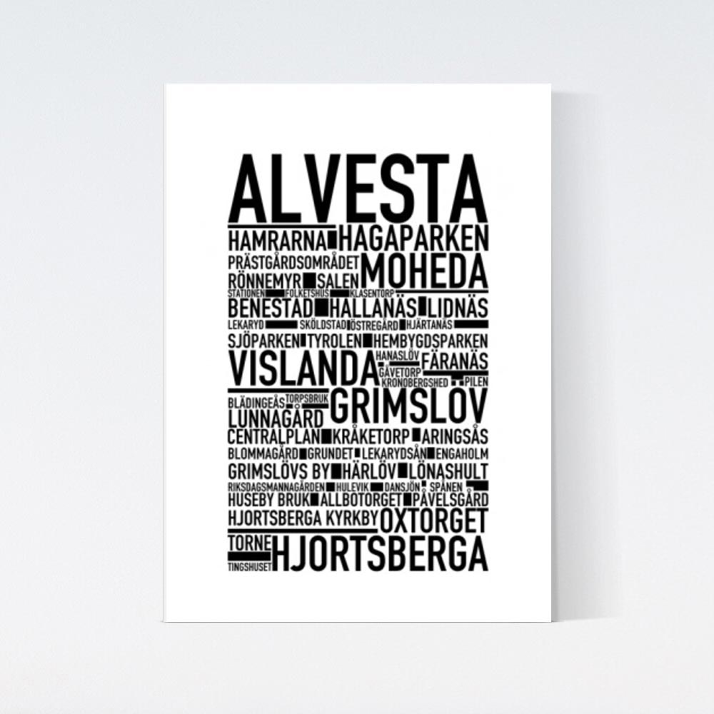 Alvesta Text Poster