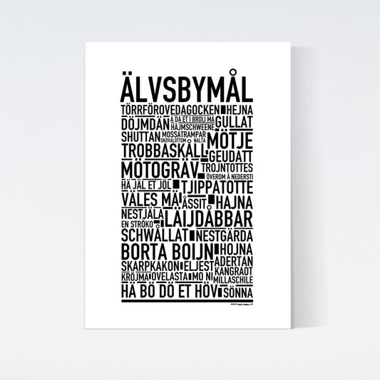 Älvsbymål Dialekt Text Poster