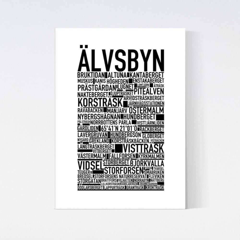 Älvsbyn Text Poster