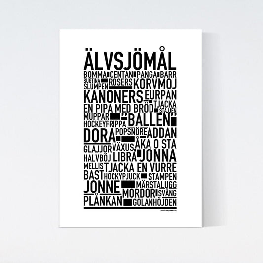 Älvsjömål Dialekt Text Poster