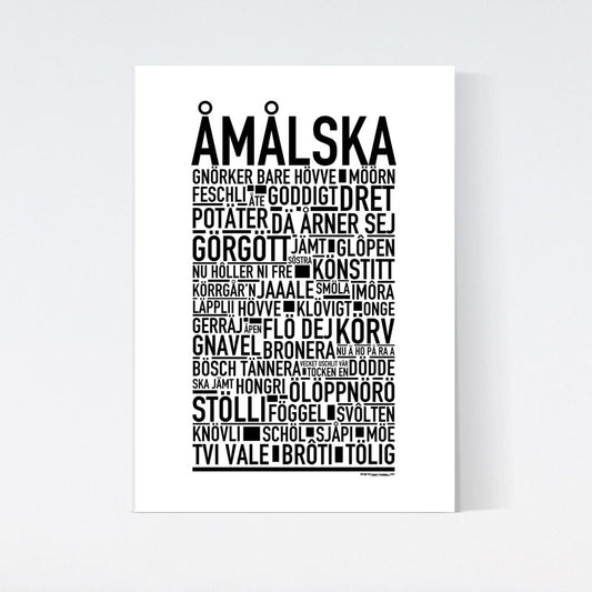 Åmålska Dialekt Text Poster