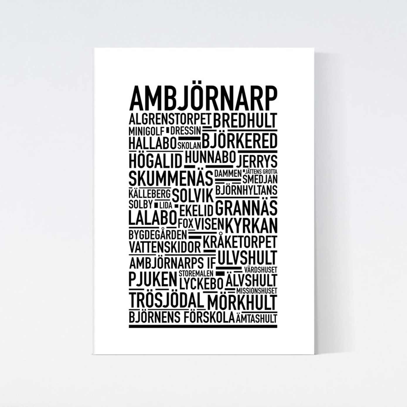 Ambjörnarp Text Poster