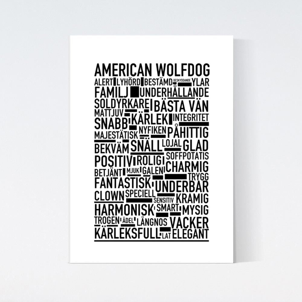 American Wolfdog Text Poster