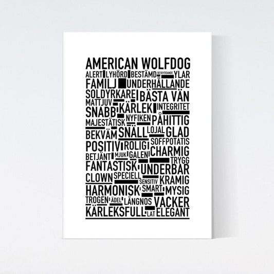 American Wolfdog Text Poster
