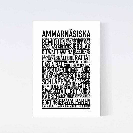 Ammarnäsiska Dialekt Text Poster