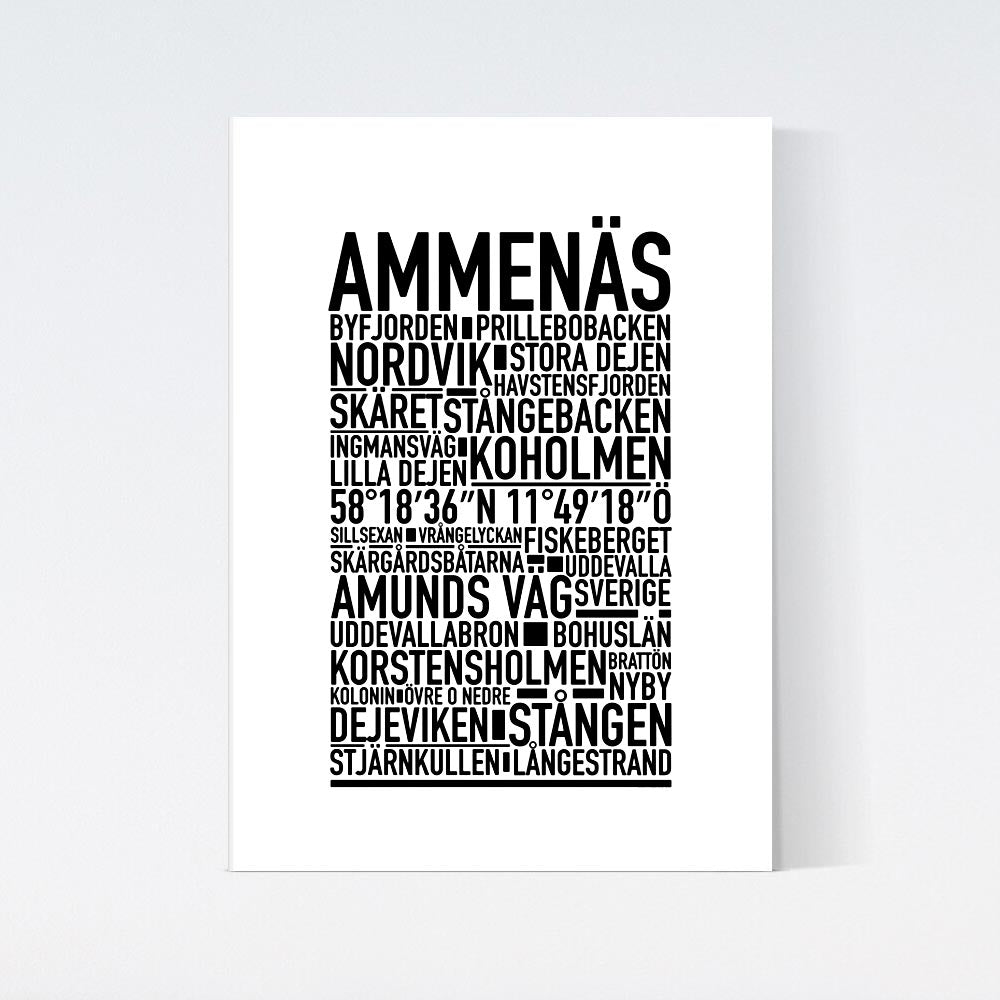 Ammenäs Text Poster