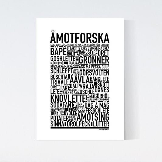 Åmotforska Dialekt Text Poster