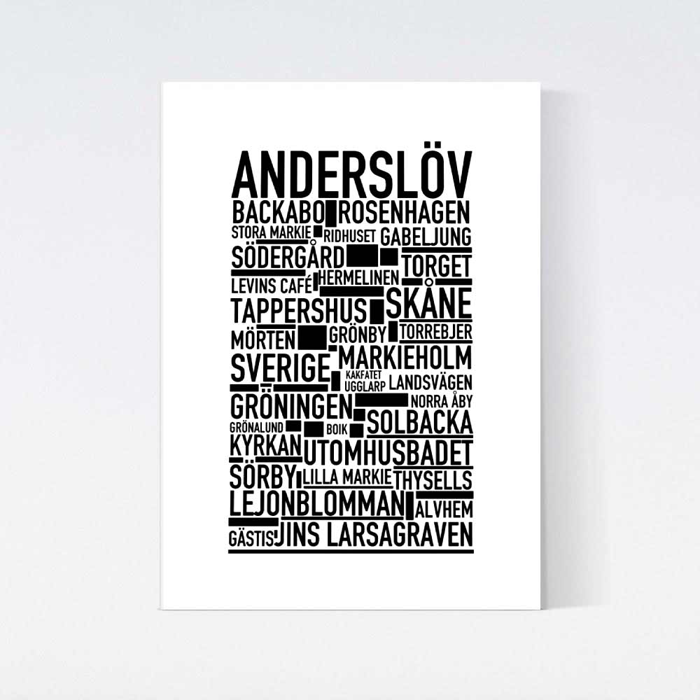 Anderslöv Text Poster