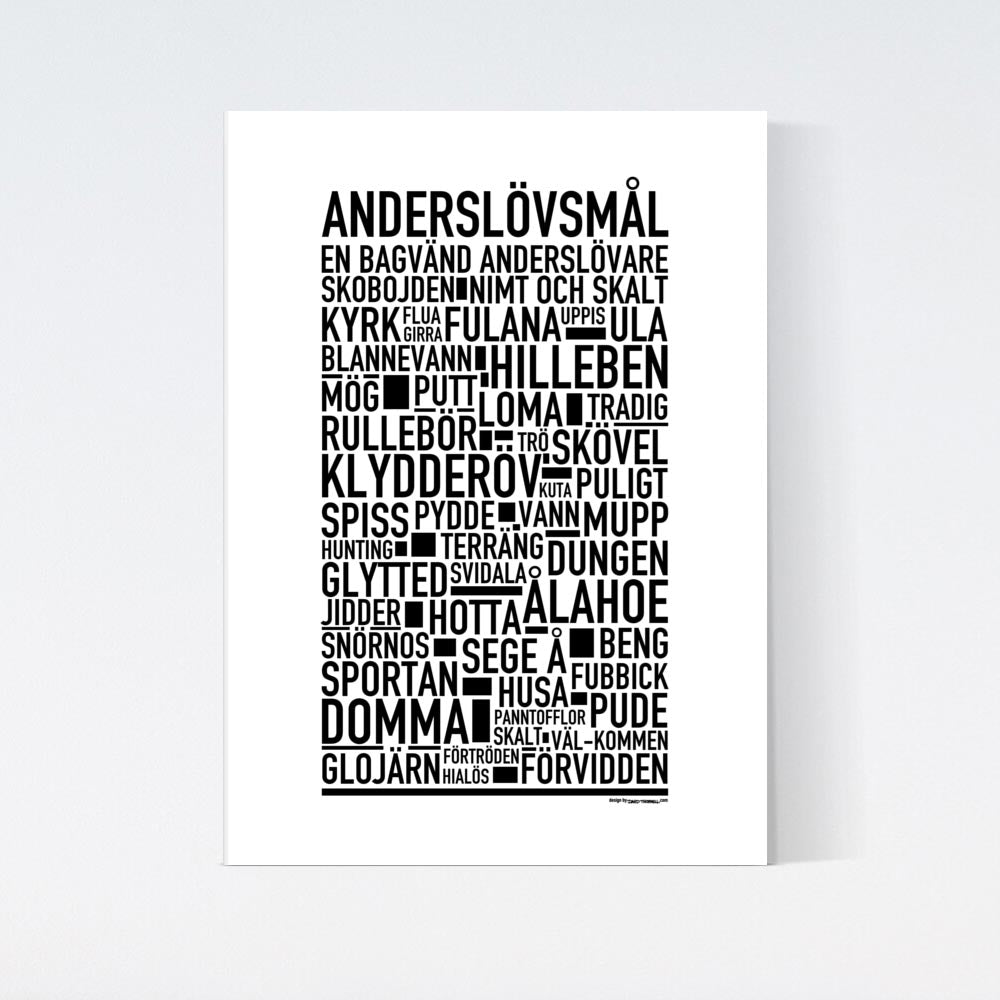 Anderslövsmål Dialekt Text Poster