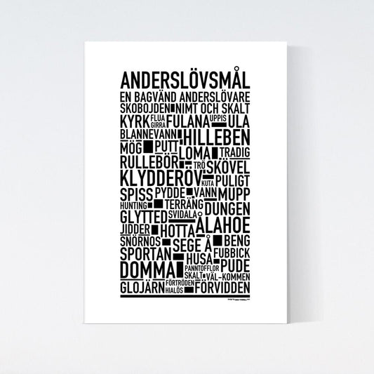 Anderslövsmål Dialekt Text Poster